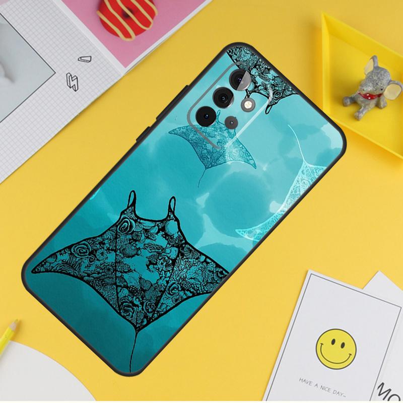 Zvířecí manta pro Samsung Galaxy A14 A34 A54 A12 A32 A52 A51 A71 A53 A33 A13 A15 A25 A35 A55 Pouzdro na telefon