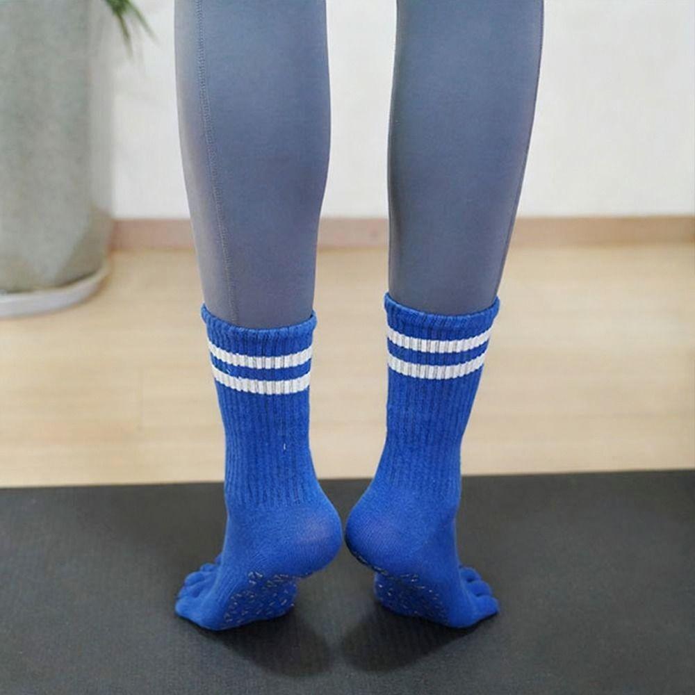 Trendy Non-Slip Grip Pilates Socks Cotton High-elastic Yoga Socks Sweat-absorbent Breathable Floor Socks Fall Winter Style