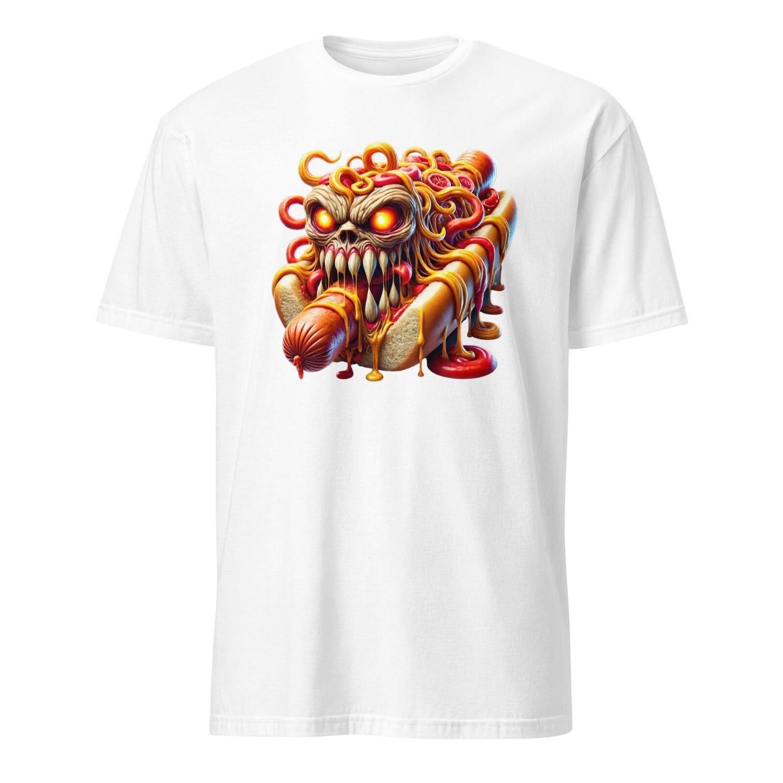 Унисекс футболка Monster Hot Dog | Softstyle Gildan 64000 | Графика с забавной едой S разноцветный