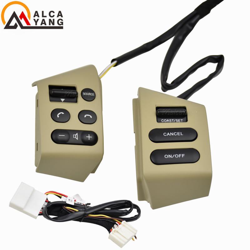 Car Accessories Steering Wheel Control Buttons With Backlight Silver Buttons For Nissan Livina Tiida Sylphy