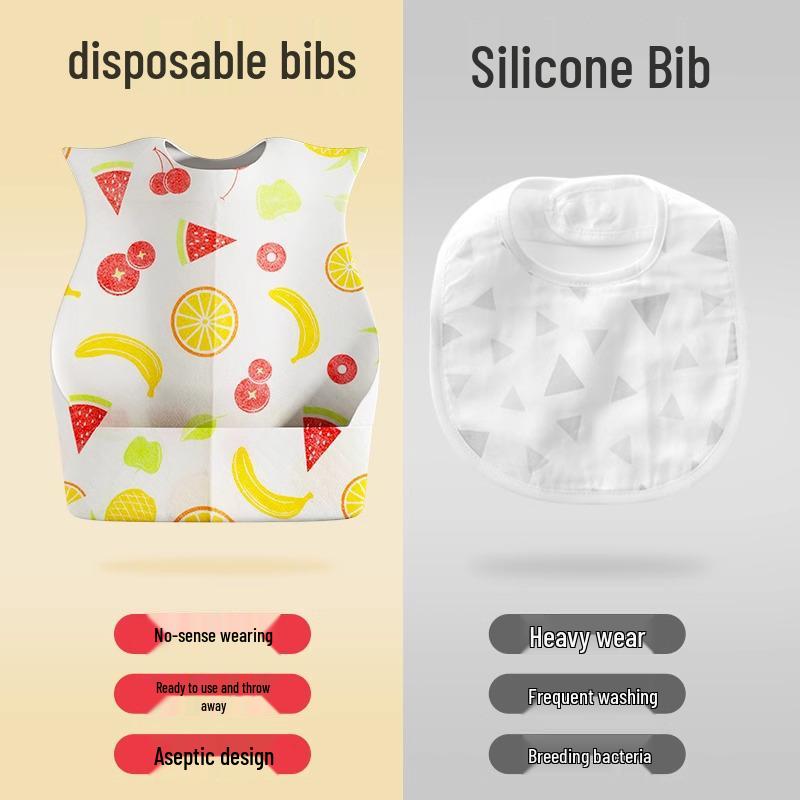 Waterproof Infant Disposable Baby Bibs - Anti-Spill and Anti-Dirty Food Towels