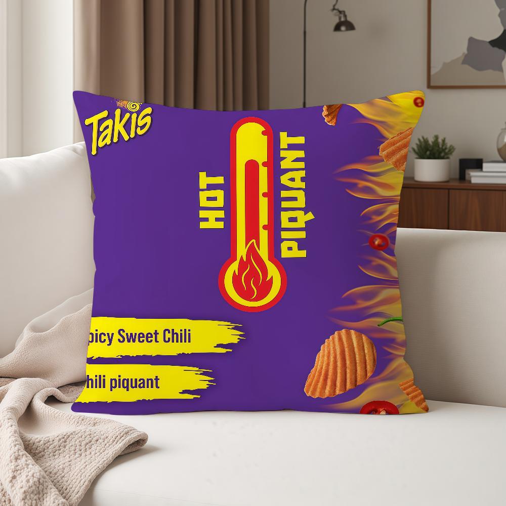 Chili Pattern TTakis Chips Pillow Case Suitable For Bedrooms Living Rooms Cars Home Decoration