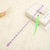 Caterpillar Style Colorful Long Rod Cat Teaser Stick, Cat Entertainment Interactive Toy