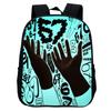 Printed Kindergarten 67 Six Seven Schoolbag, Cartoon Animation 12-inch Backpack Casual and Light