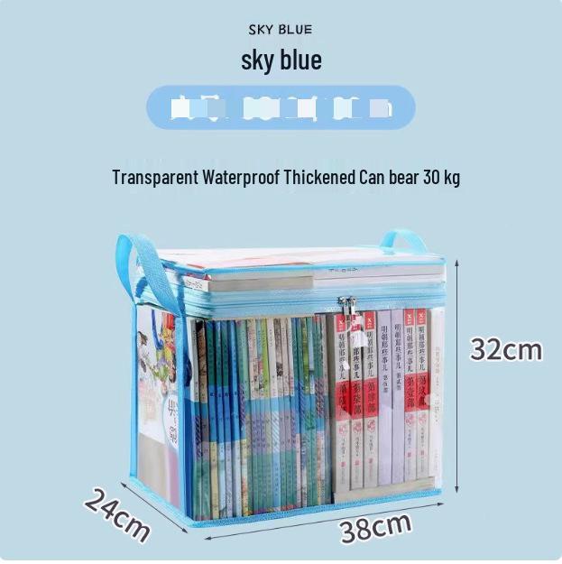 

Transparent Dustproof Book Storage Organizer - Moisture-Proof Bag & Bookshelf for Students Medium 23x17x23cm