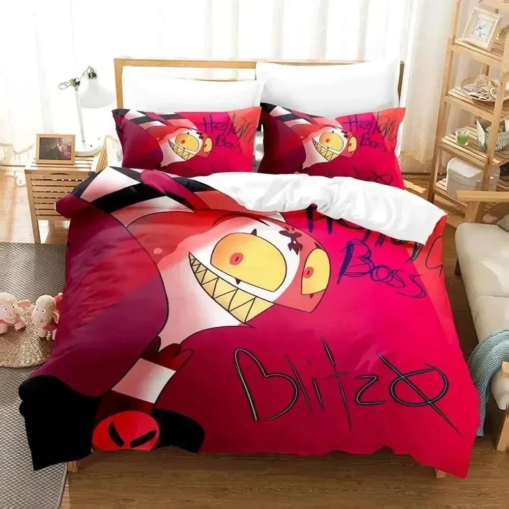 Comforter 3D Print Anime Helluva Blitzo Boss Bedding Set Bedroom Soft Modern S Comefortable
