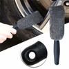 Brosse de Jante de Roue, Brosse de Nettoyage de Roue de Voiture en Microfibre à Long Manche Doux Outil(Gris)