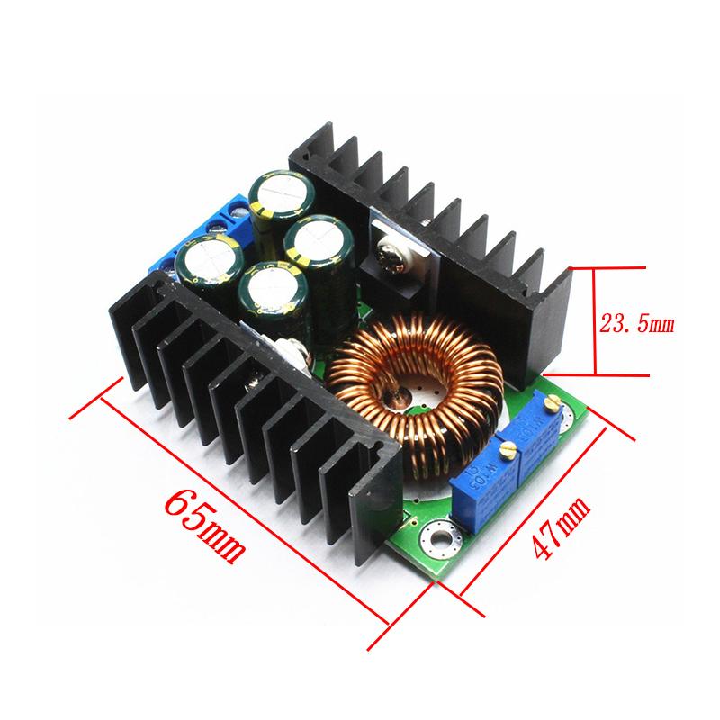 Conversor Boost DC 9A 300W 150W Conversor Buck Step Down Módulo de Potência DC 0-100V 10A Voltimetro Amperímetro Digital Display Duplo