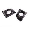 ABS Carbon Fiber/Bright Silver Car Front Fog Lamp Decorative Frame Cover For Fiat 500 2011-2015 Car Modification Accessories