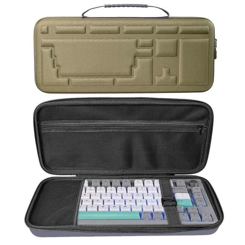Heavy Duty Travel Dustproof Case Shockproof Portable Storage Bag Replacement for 84 Keys Mechanical Keyboard Accessories