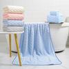 2 Pcs Coral Fleece Bath & Hair Towel Set | Solid Color | Absorbent | Women's Bathroom Towels for Hotel, Gym & Spa