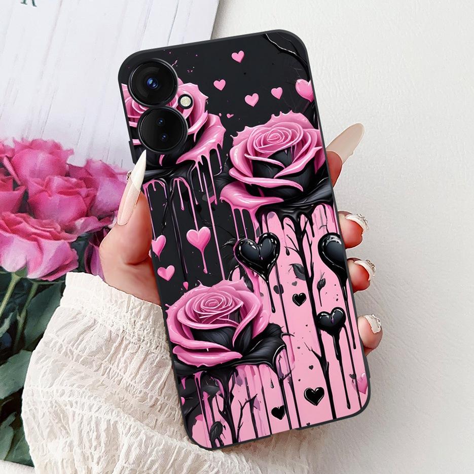 For Tecno Spark 9 Pro Case Spark9 Pro KH7n New Luxury Painted Cover Soft Silicone Phone Case For Tecno Spark 9T Spark9T KH6 Bags