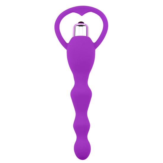 Silicone Long Pull Beads Vibrator Anal Plug Massage Women Masturbation Product