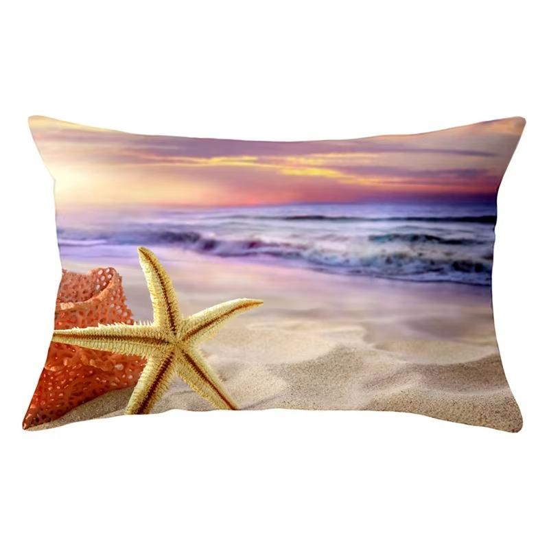 30X50 Summer Beach Starfish Pattern Print Decoration Living Room Back Home Polyester Rectangular Pillowcase Sofa Cushion