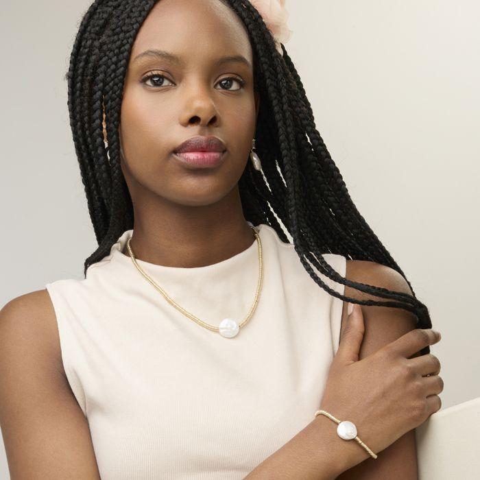 Collier d'hématite dorée Luxenter fini en or jaune 18K - Siever