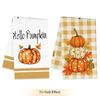 2pcs/set Kitchen Towels 40x60cmAutumn Pumpkin PlaidHand Towels Christmas Decorations for Home Noel Dish Towels Gifts
