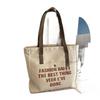 Mori Style Canvas Tote: Large-Capacity Shoulder Bag for Books and Everyday Commute