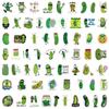 60 Cartoon Pickle Green Kimchi Stickers Suitcase Laptop Mobile Phone DIY Decorative Stickers