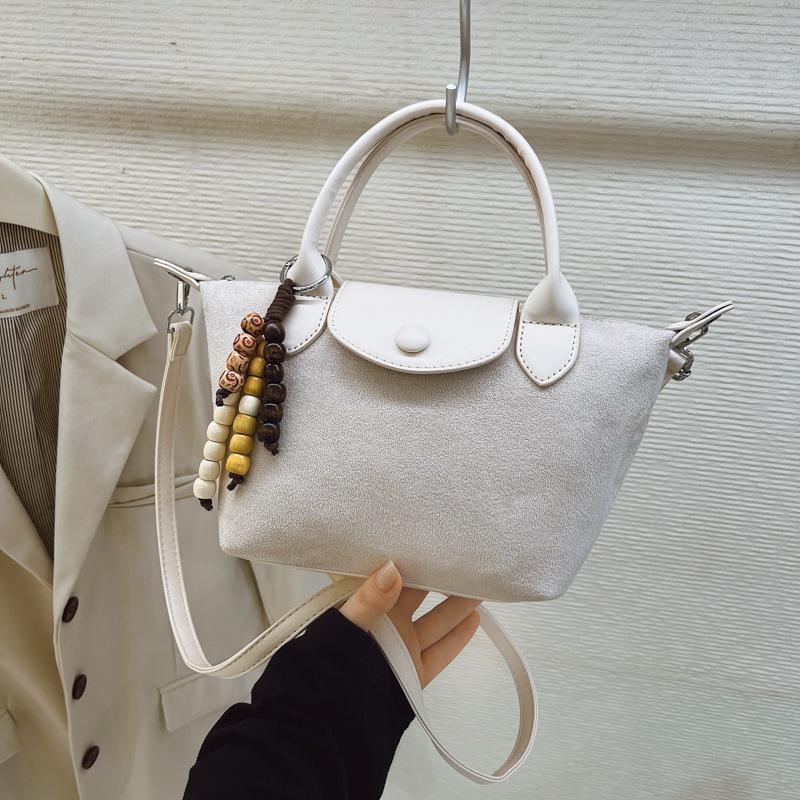 High-value Small Bag Women s Retro Leather Velvet Niche Dumpling High-end One-shoulder Cross-body 18x12x16