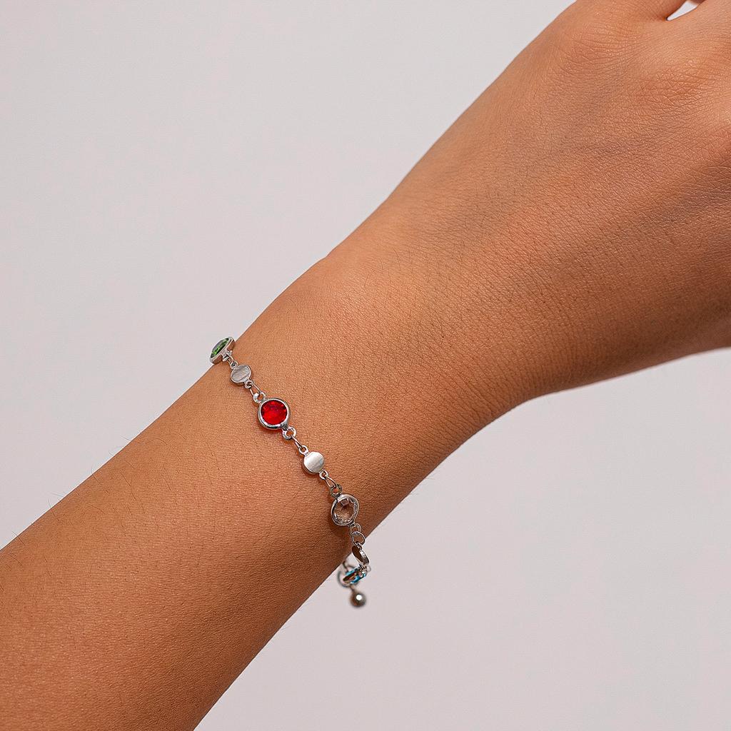 Temperament Light Luxury Square Colored Rhinestone Collarbone Chain, Wind Dopamine Peach Heart Crystal Necklace