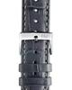 Morellato BOLLE 18mm Kohlefarbenes Leder-Uhrenarmband mit Ersatzwerkzeug X2269480191018M Krokodil-Prägung [Offiziell Importiert]