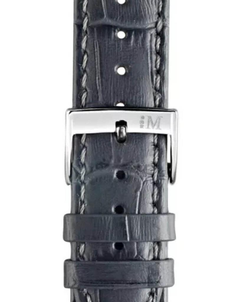 Morellato BOLLE 18mm Kohlefarbenes Leder-Uhrenarmband mit Ersatzwerkzeug X2269480191018M Krokodil-Prägung [Offiziell Importiert]