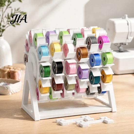 Tabletop Spool Holder 60-Spool Sewing Thread Organizer Rack, 360 Degree Swivel Space Saving Studio Organization Stand, Storage for Embroidery