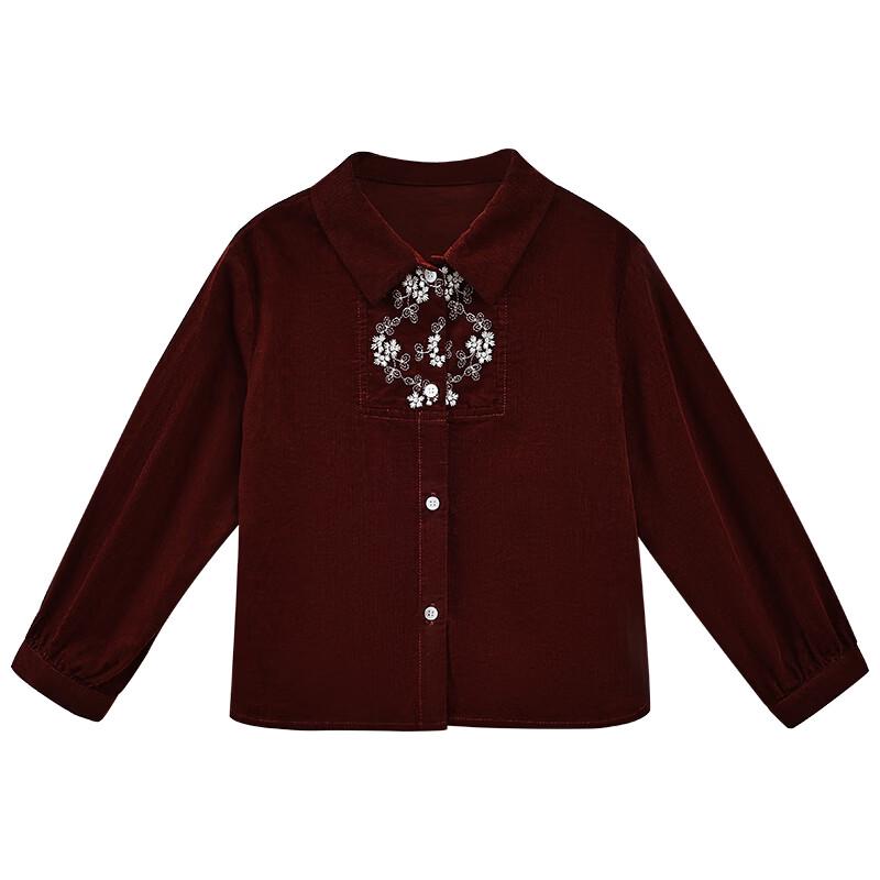 

hacikis Girls Korean Style Casual Corduroy Shirt 120