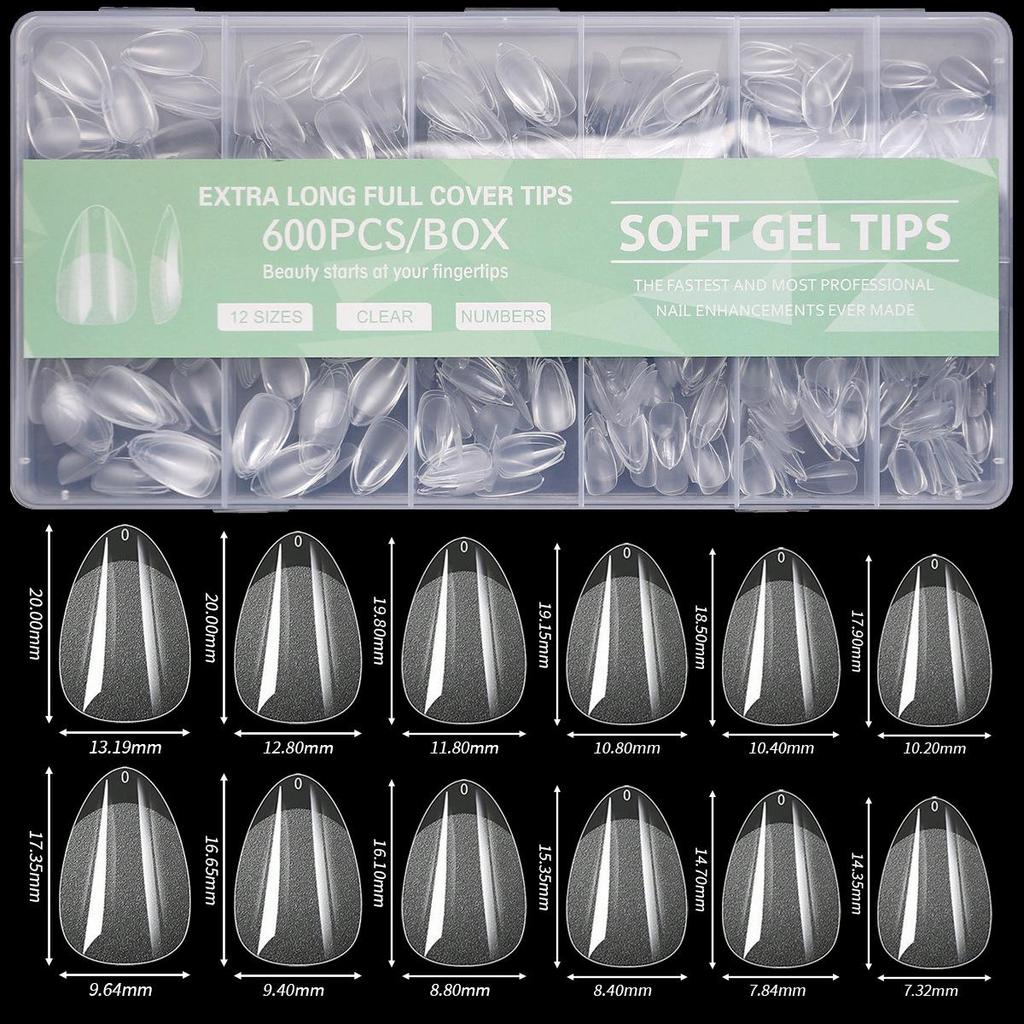 Glossy Semi-Frosted False Nail Art Tips - Boxed, Seamless, Wearable Stickers