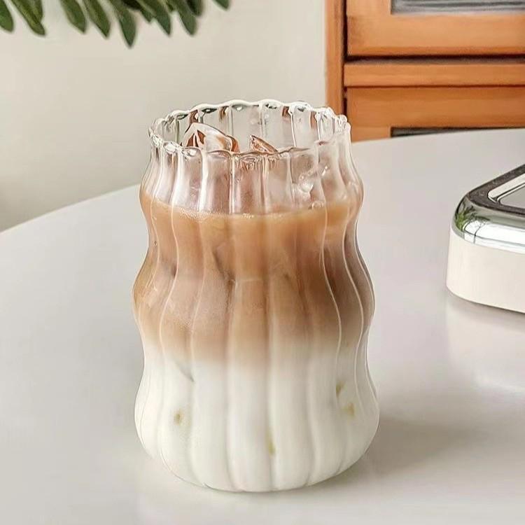 Chubby High Borosilicate Glass Cloud Cup - Simple, Thick, Single Layer for Juice & Beverages