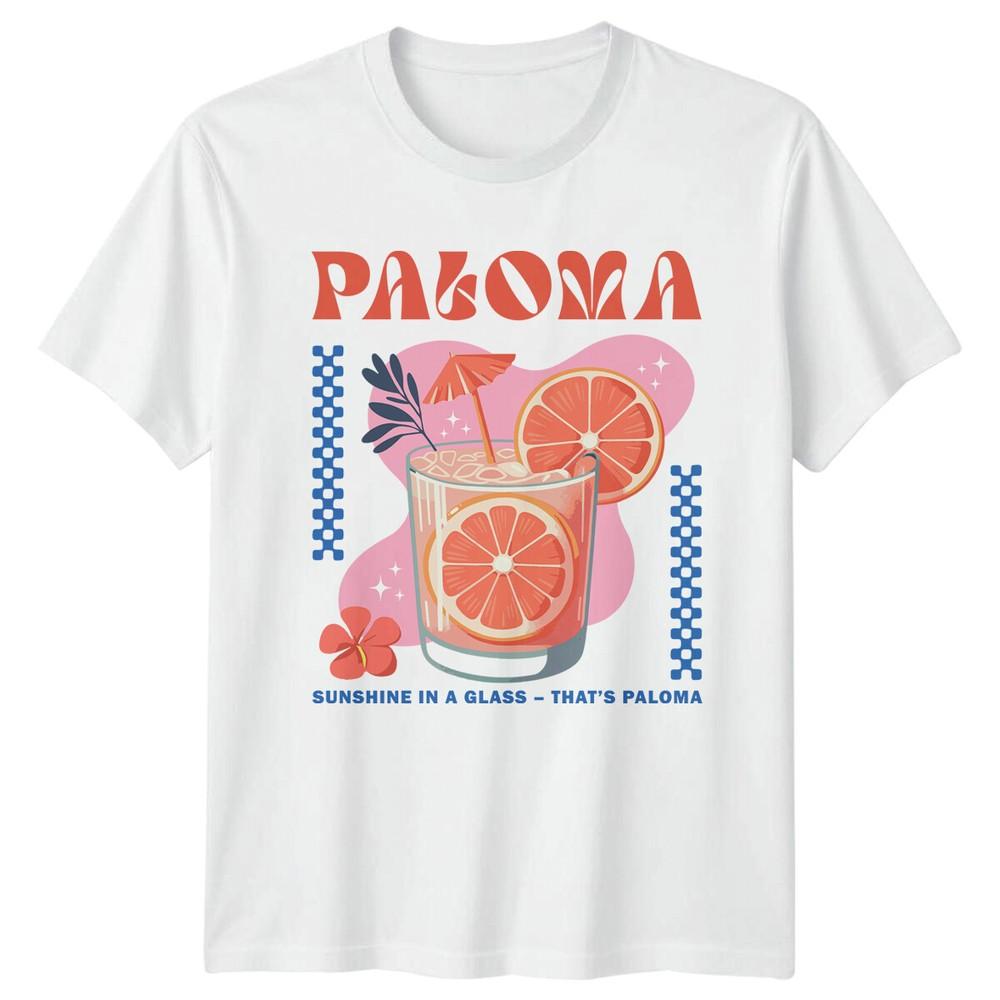 Cocktail Paloma Soleil dans un Verre Nourriture Boisson T-shirt Femme Unisexe T-shirt Graphique
