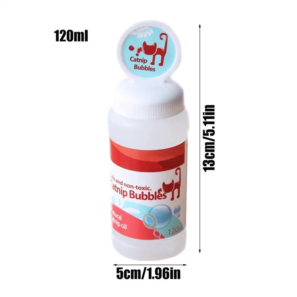 Cat Bubbles Interactive Soap Bubbles Indoor Outdoor Catnip Scented Catnip Soap Bubbles Large Capacity Bubbles Toy Safe for Home