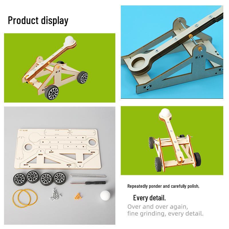 DIY Trebuchet Science Experiment Kit for Kindergarten - Handmade Educational Toy