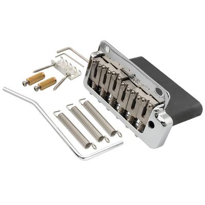Wilkinson String Pitch Tremolo Unit Bridge with Full Block Steel Saddles for Import Strat Chrome WVP2-SB 10.8mm Two-Point Japan/Korea Guitars,