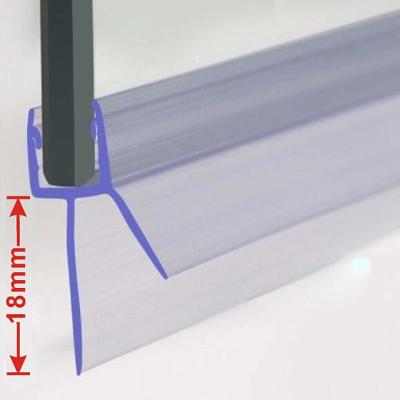 

Bath Shower Screen Door Seal Strip PVC Shower Frameless Glass Door Gap Glue-free Waterproof Strips Shower Room Window Seal Strip For 4-6mm glass&1pcs 50cm