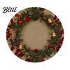 Tapis décoratif d'isolation thermique Rond Set de table de Noël 14 pouces Motif festif Antidérapant Protecteur de table Couvercle de table anti-brûlure Endroit pour manger