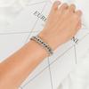 Trendy Men's 11MM Titanium Steel Cuban Chain Bracelet with Square Buckle