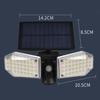 78 LED Dual Head Solar Street Light Waterproof Wall Sensor Outdoor Floodlight