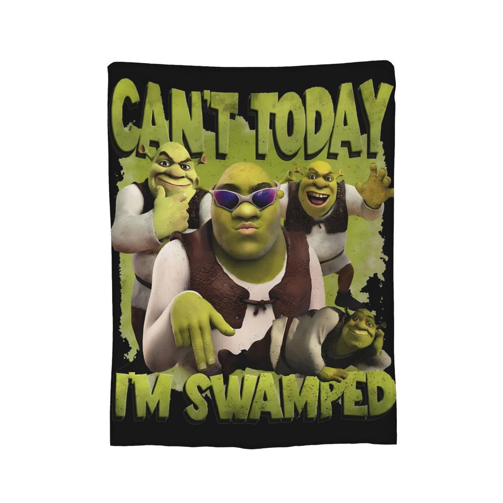 Funny  S-Shreks Pattern Blanket Cover  Plush Throw Blanket Summer Air Conditioning Decoration Ultra-Soft Warm Bedsprea,