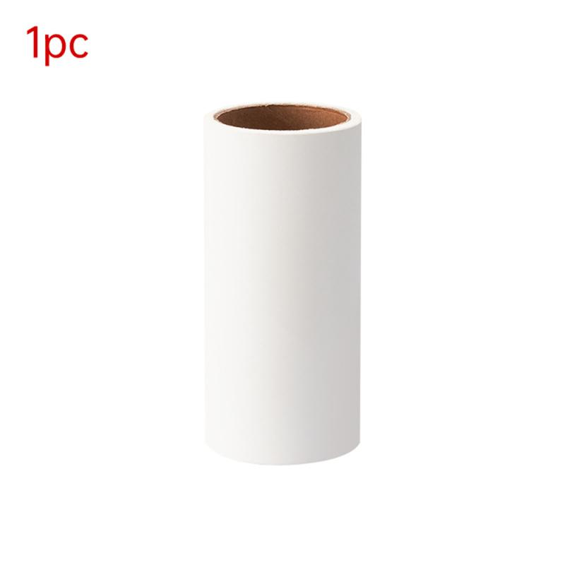 Tearable Roll Paper Sticky Roller Dust Wiper Pet Hair Clothes Carpet Tousle Remover  Replaceable Cleaning Brush  Accessories