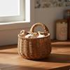Wicker Wall Storage Basket with Handle Natural Sturdy