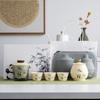 Panda suet jade porcelain kung fu travel tea set outdoor portable