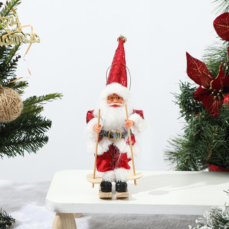 Christmas Santa Claus Skiing Doll Tree Pendant
