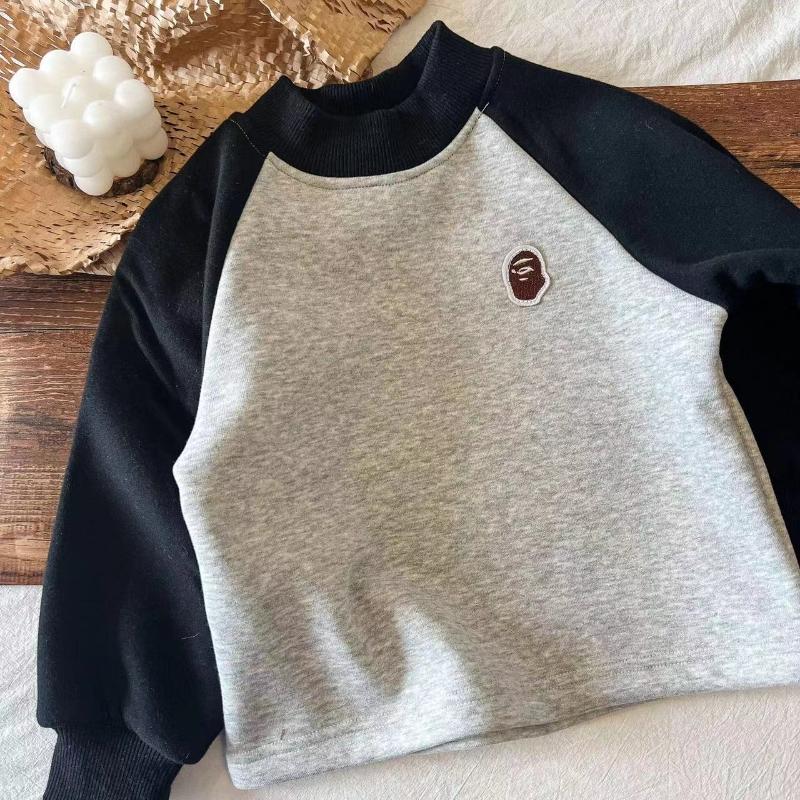 Boys Woolen Casual Sweatshirt Cotton Windbreak Thicken Autumn Winter Sweater Teenagers Warm Children's Clothing