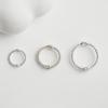 S925 Sterling Silver Twisted Bead Frame Necklace Bracelet DIY Jewelry Spacer