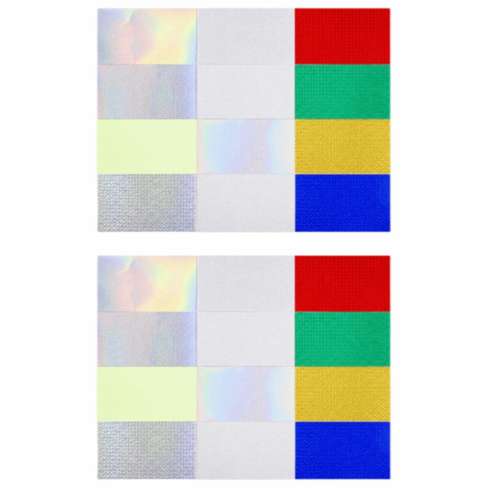 

24 Sheets 8 x 4 Inch Fishing Lure Stickers Multicolored Adhesive Holographic Lure Sticker Flash and Luminous Fish Scale Sticker