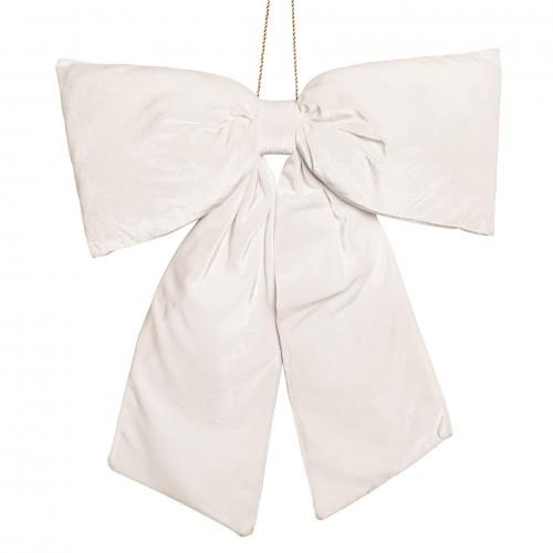 Velvet Bow Hanger 50x40cm White