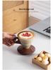 Nordic Retro Handmade Ceramic Cone Coffee Cup and Saucer Set