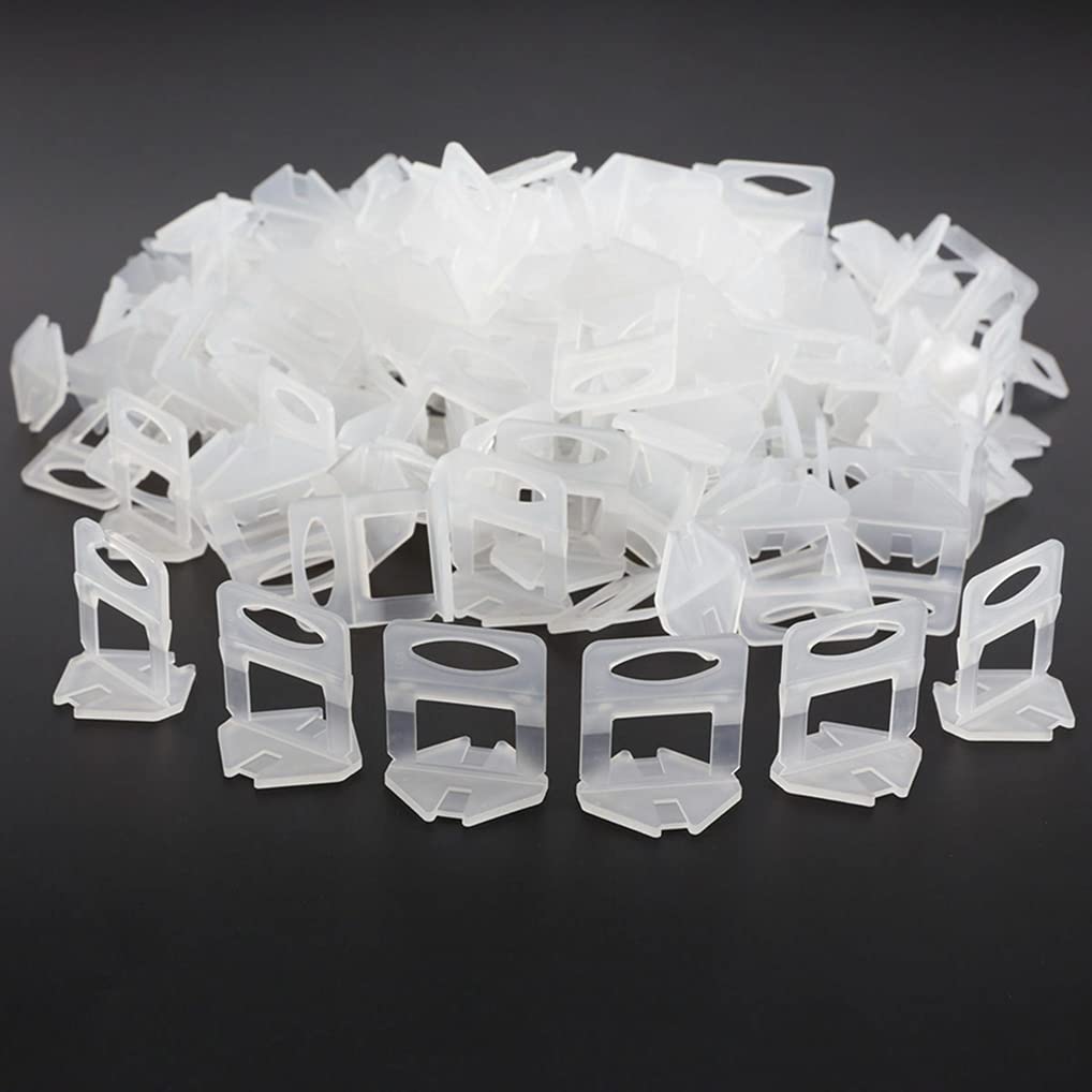 Tile Leveling Clips, Spacer Clips, 3.0mm Joint Width, 200 Pieces + 100 Wedges + 1 Floor Pliers, Tile Installation Aid