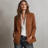 Women S Vintage Loose Fit Lapel Long Sleeve Blazer Jacket